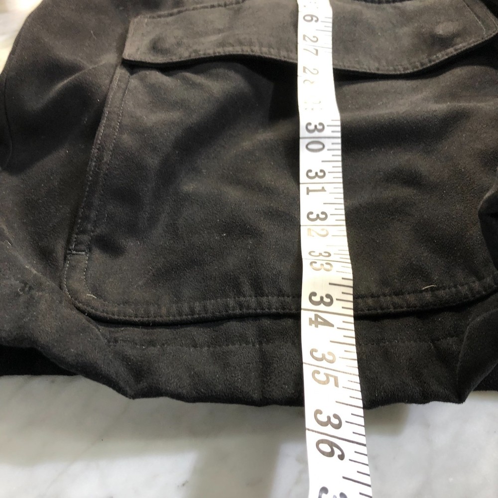 Claiborne Black W/ Brown Collar Suede Jacket 2XL - Picture 11 of 13